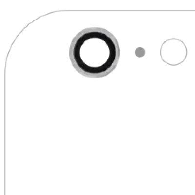 Скло камери для iPhone 6 Plus / 6S Plus (сріблястий) (10 шт)
