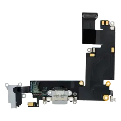 Шлейф зарядки для iPhone 6 Plus (Aftermarket) (сріблястий)