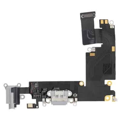 Charging Port Flex Cable For iPhone 6 Plus (Premium) (Silver)