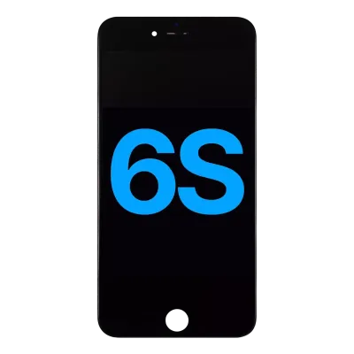 Дисплейний модуль зі сталевою пластиною для iPhone 6S (Aftermarket: AQ7) (чорний)