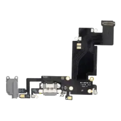 Шлейф зарядки для iPhone 6S Plus (Aftermarket) (графітовий)