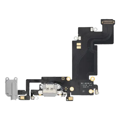 Charging Port Flex Cable For iPhone 6S Plus (Aftermarket) (Silver)