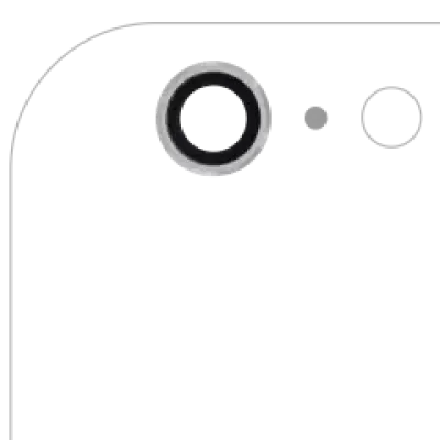 Скло камери для iPhone 6 Plus / 6S Plus (справжній сапфір) (Premium) (сріблястий) (10 шт)