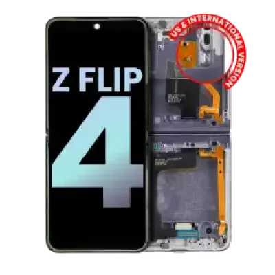 Дисплейний модуль OLED внутрішній з рамкою для Samsung Galaxy Z Flip 4 5G (US & International) (Service Pack) (Bora Purple)