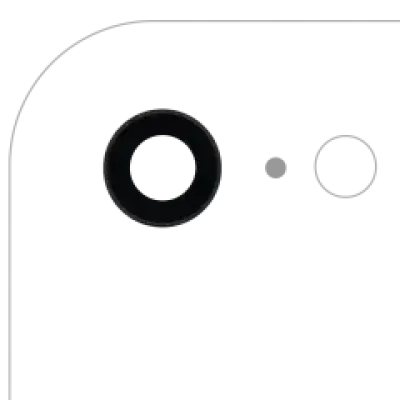 Скло камери з кріпленням і рамкою для iPhone 7 (Aftermarket Plus) (10 шт)