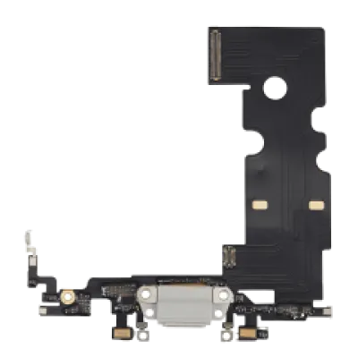 Шлейф зарядки для iPhone 8 (Aftermarket) (сріблястий)