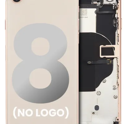 Задня кришка з передвстановленими малими компонентами для iPhone 8 (без логотипу) (Aftermarket Plus) (золотий)