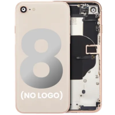 Задня кришка з передвстановленими малими компонентами для iPhone 8 (без логотипу) (Aftermarket Plus) (золотий)