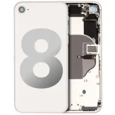 Задня кришка з передвстановленими малими компонентами для iPhone 8 (Used OEM Pull: Grade A) (сріблястий)