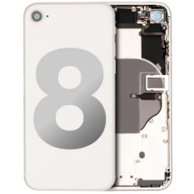 Задня кришка з передвстановленими малими компонентами для iPhone 8 (Used OEM Pull: Grade B) (сріблястий)