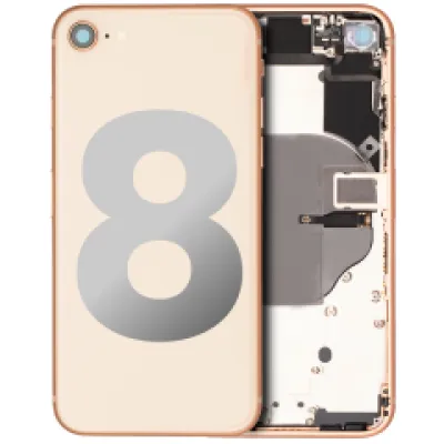 Задня кришка для iPhone 8 з передвстановленими дрібними компонентами (Used OEM Pull: Grade B) (золотий)