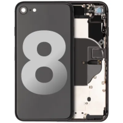 Задня кришка для iPhone 8 з передвстановленими дрібними компонентами (Used OEM Pull: Grade C) (Space Gray)