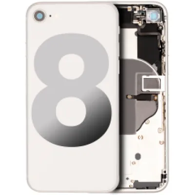 Задня кришка для iPhone 8 з передвстановленими дрібними компонентами (Used OEM Pull: Grade C) (сріблястий)