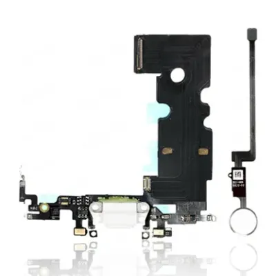 Home Button Solution With Charging Port For iPhone 8 Plus (Silver) (Version 2)
