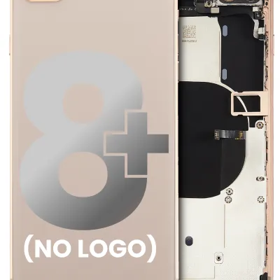 Задній корпус із передустановленими компонентами для iPhone 8 Plus (без логотипу) (Aftermarket Plus) (золотий)