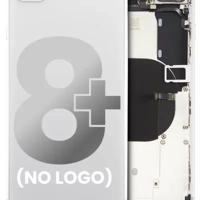 Задній корпус із передустановленими компонентами для iPhone 8 Plus (без логотипу) (Aftermarket Plus) (сріблястий)