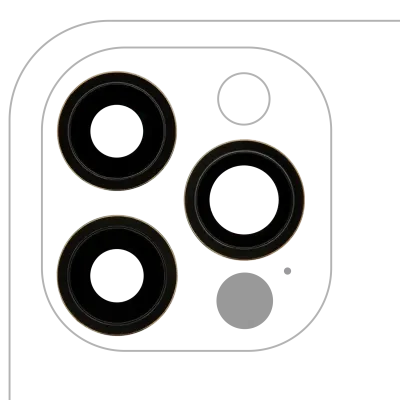 Back Camera Lens With Bracket & Bezel For iPhone 12 Pro (3 Piece Set) (Real Sapphire) (Premium) (Gold)