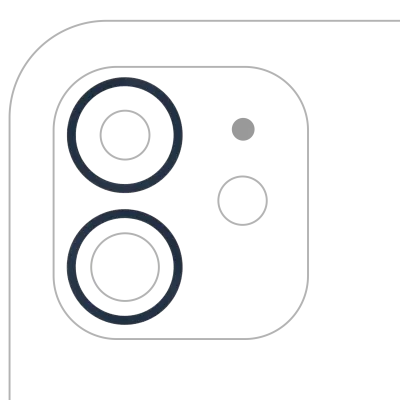 Back Camera Bezel Ring Only For iPhone 12 / 12 Mini (Blue) (2 Piece Set) (10 Pack)