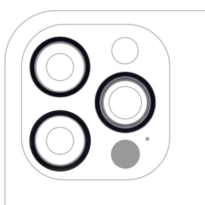 Back Camera Bezel Ring Only For iPhone 12 Pro (Graphite) (3 Piece Set) (10 Pack)