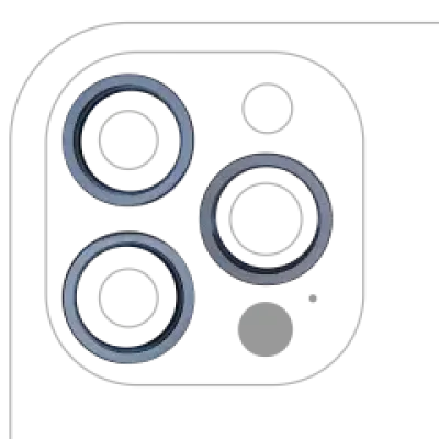 Рамка основної камери для iPhone 12 Pro Max (Pacific Blue) (3 шт) (уп. 10)