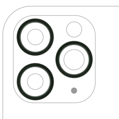 Back Camera Bezel Ring Only For iPhone 11 Pro / 11 Pro Max (Midnight Green) (3 Piece Set) (10 Pack)
