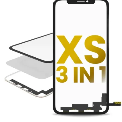 3 in 1 With Frame Included (Short Flex Digitizer + Front Glass + OCA Pre-Installed) For iPhone XS