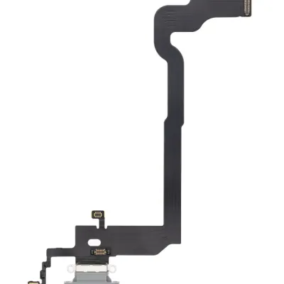 Charging Port Flex Cable For iPhone X (Premium) (Silver)