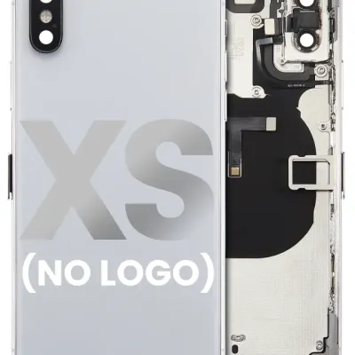 Back Housing With Small Components Pre-Installed For iPhone XS (No Logo) (Aftermarket Plus) (Silver)