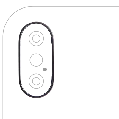 Back Camera Bezel Ring Only For iPhone X (Space Gray) (10 Pack)