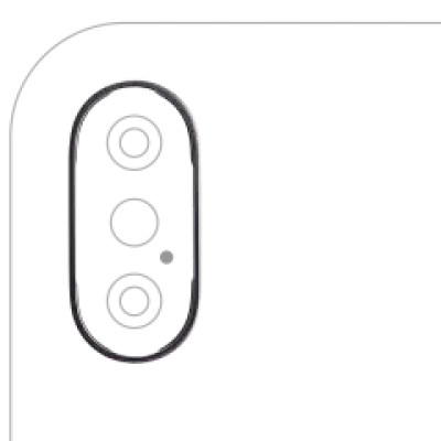 Рамка основної камери для iPhone X (Space Gray) (10 шт)