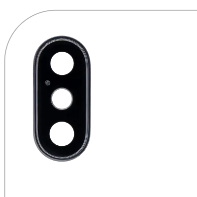 Скло основної камери з кріпленням і рамкою для iPhone XS / XS Max (Space Gray)
