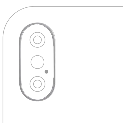 Рамка основної камери для iPhone XS / XS Max (Space Gray) (10 шт)