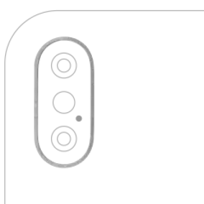 Рамка основної камери для iPhone XS / XS Max (сріблястий) (10 шт)