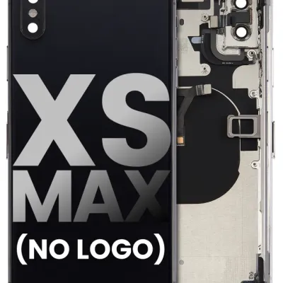 Back Housing With Small Components Pre-Installed For iPhone XS Max (No Logo) (Aftermarket Plus) (Space Gray)