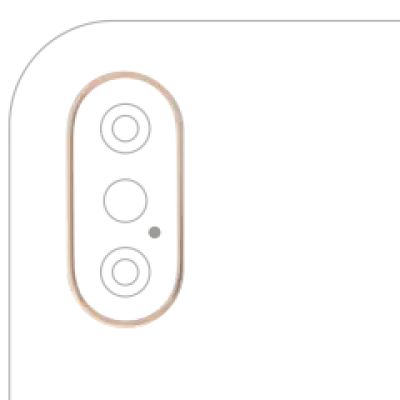 Рамка основної камери для iPhone XS / XS Max (золотий) (10 шт)