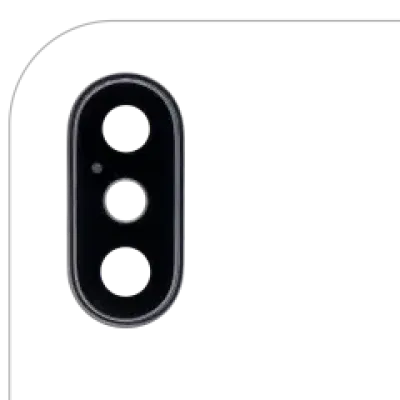 Скло основної камери з кріпленням та рамкою для iPhone XS / XS Max (справжній сапфір) (Premium) (Space Gray)