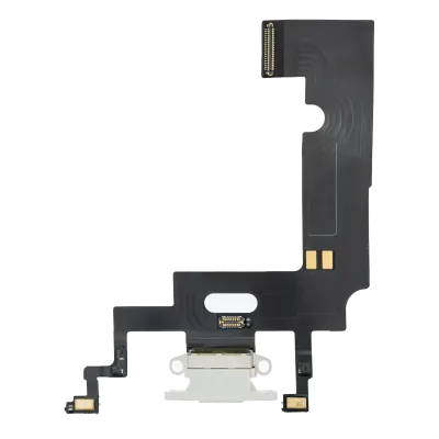 Charging Port Flex Cable For iPhone XR (Premium) (White)