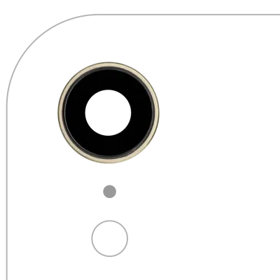 Скло камери з кріпленням і рамкою для iPhone XR (Aftermarket Plus) (жовтий) (10 шт)
