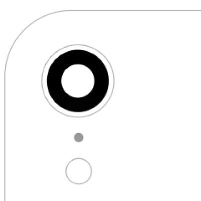 Скло камери з проклейкою для iPhone XR (Real Sapphire) (Premium) (всі кольори) (10 шт)