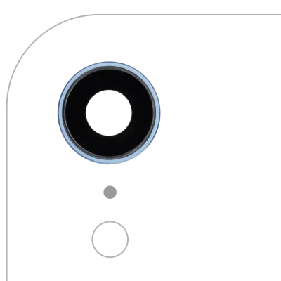 Back Camera Lens With Bracket & Bezel For iPhone XR (Aftermarket Plus) (Blue) (10 Pack)