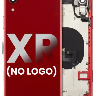 Задня кришка з передмонтованими компонентами для iPhone XR (без логотипу) (Aftermarket Plus) (червоний)