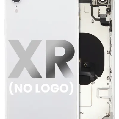 Задня кришка з передмонтованими компонентами для iPhone XR (без логотипу) (Aftermarket Plus) (білий)