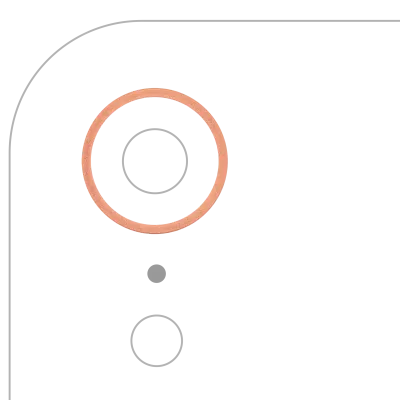 Back Camera Bezel Ring Only For iPhone XR (Coral) (10 Pack)