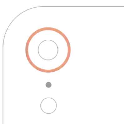 Рамка камери для iPhone XR (коралевий) (10 шт)