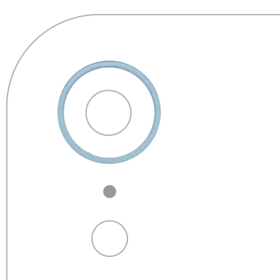 Рамка камери для iPhone XR (синій) (10 шт)