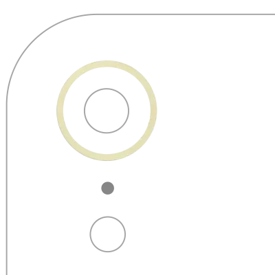 Back Camera Bezel Ring Only For iPhone XR (Yellow) (10 Pack)