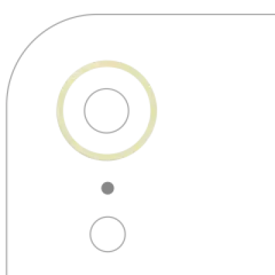 Рамка камери для iPhone XR (жовтий) (10 шт)