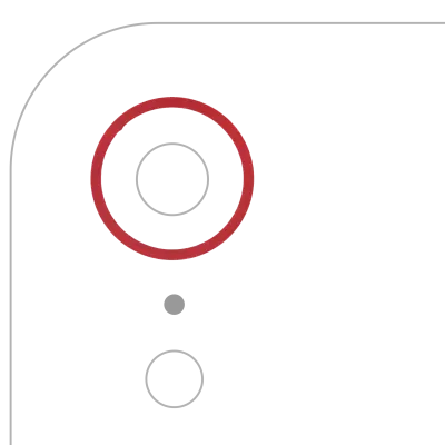 Рамка камери для iPhone XR (червоний) (10 шт)