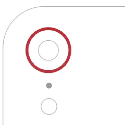 Рамка камери для iPhone XR (червоний) (10 шт)