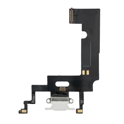 Charging Port Flex Cable For iPhone XR (Aftermarket) (White)